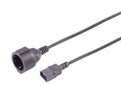 Adapterkabel IEC C14 til Schuko (CEE 7/3) 1,0 m