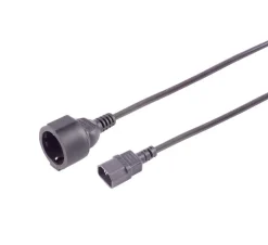Adapterkabel IEC C14 til Schuko (CEE 7/3) 2,0 m