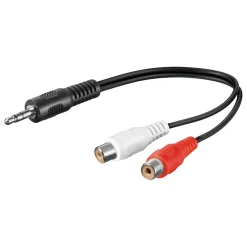 Adapterkabel 3,5 mm hanstik til RCA - 1,5 m