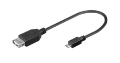 Adapterkabel USB hun til Micro-USB han.