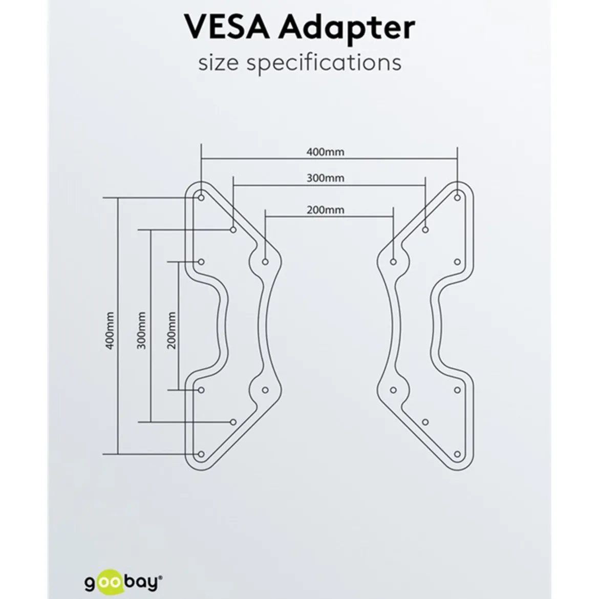 Adapter til VESA-montering.