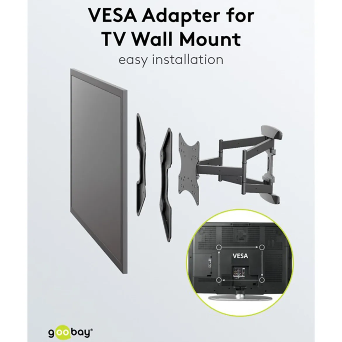 Adapter til VESA-montering.