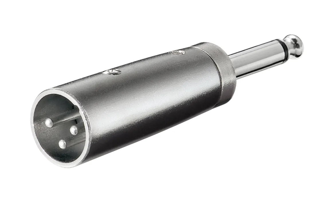 Adapter XLR-han til 6,3 mm-han.