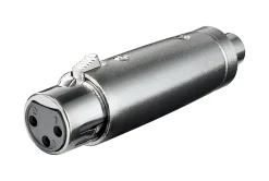 Adapter XLR-hun til RCA-hun.