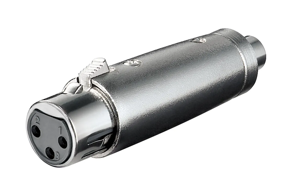 Adapter XLR-hun til RCA-hun.