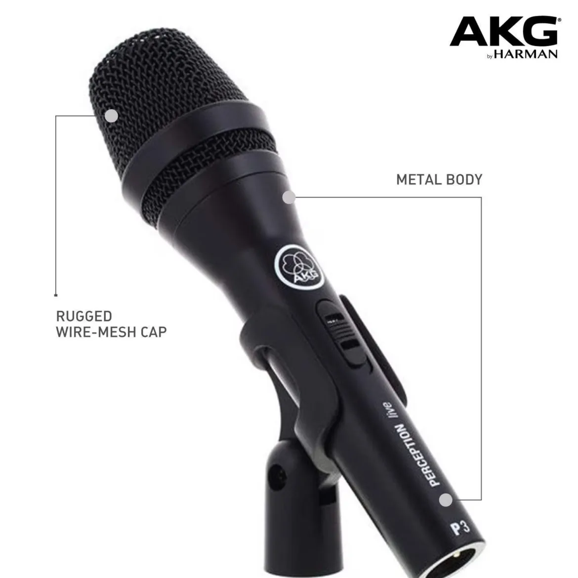 AKG Perception P3 S sangmikrofon med tænd/sluk-knap