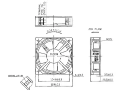 Aksialventilator 230 V 120 mm