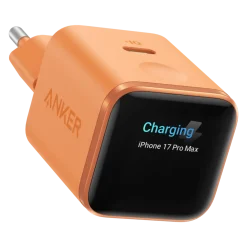 Anker Nano Charger 45W USB-C-oplader med display, Orange