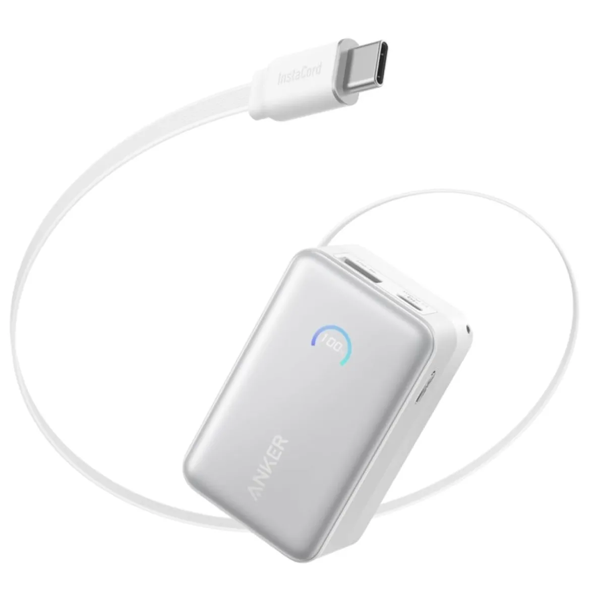 Anker Nano Powerbank - 10 000 mAh - 45 W - Hvid