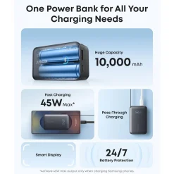 Anker Nano Powerbank 10.000 mAh 45 W - Sort