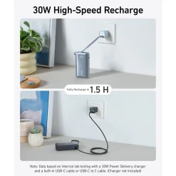 Anker Nano Powerbank - 30 W - 10000 mAh - Sort