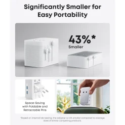 Anker Nano Travel Adapter 5-i-1 rejseadapter (20 W) - Hvid