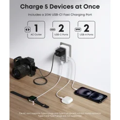 Anker Nano Travel Adapter 5-i-1 rejseadapter (20 W) - Hvid