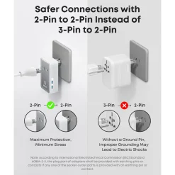 Anker Nano Travel Adapter 5-i-1 rejseadapter (20 W) - Hvid