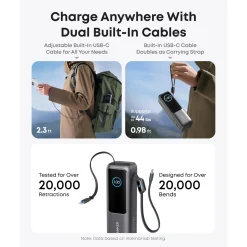Anker Powerbank 165 W 25000 mAh med kabler