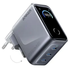 Anker Prime Charger 160W USB-C-oplader med 3 porte og display
