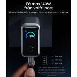 Anker Prime Charger 160W USB-C-oplader med 3 porte og display