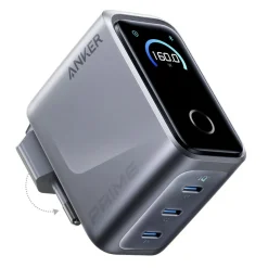 Anker Prime Charger 160W USB-C-oplader med 3 porte og display