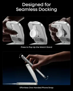 Anker Prime Foldable 3-i-1 MagGo-oplader, Sølv