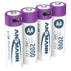 ANSMANN Li-Ion AA batterier - 2000 mAh 4-pak