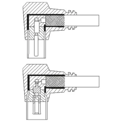 Antennekabel Hvid vinklet - 5 m