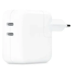 Apple 35 W USB-C-strømadapter med to porte.