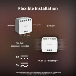 Aqara Dual Relay Module T2 Zigbee-fjernbetjent strømafbryder