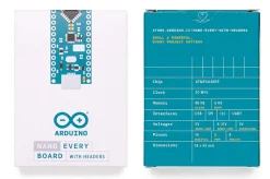 Arduino Nano Every med stiftlister - Med stiftlister
