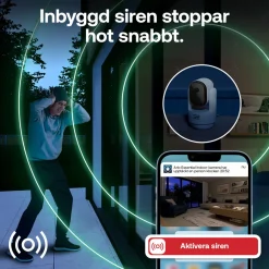 Arlo Essential 3 HD PTZ - Overvågningskamera til indendørs brug - 2-pak