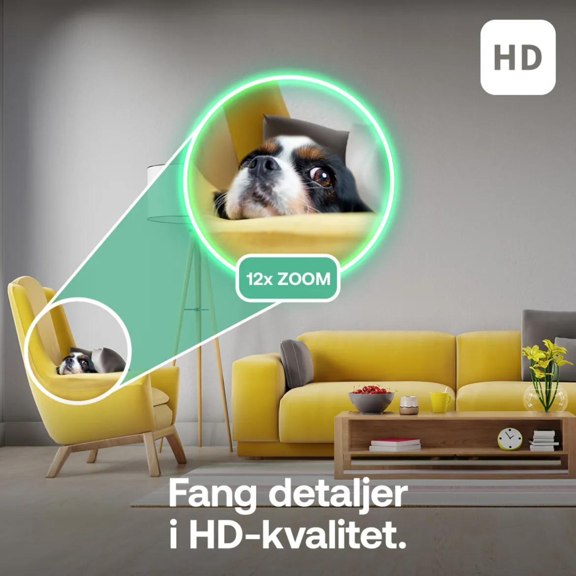 Arlo Essential 3 HD PTZ - Overvågningskamera til indendørs brug - 2-pak