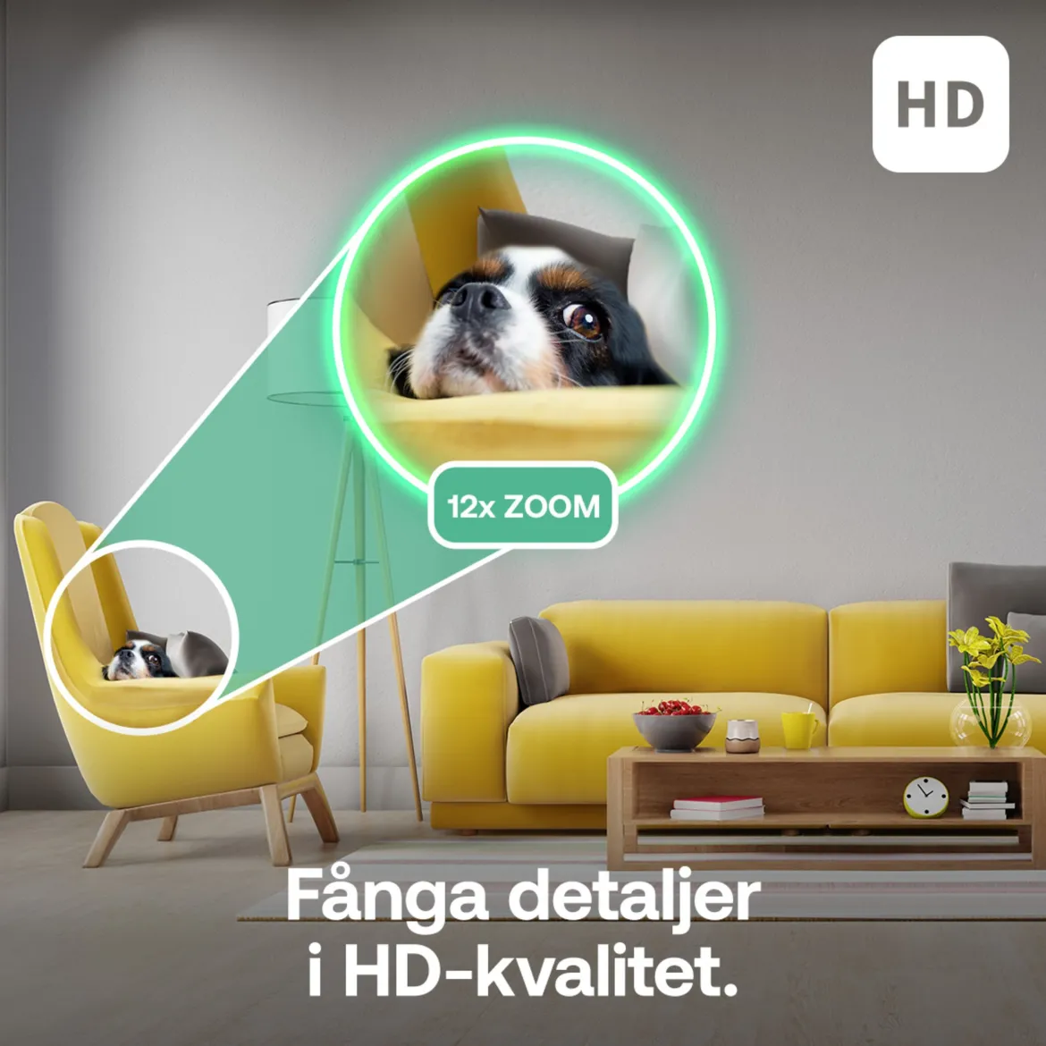 Arlo Essential 3 HD PTZ - Overvågningskamera til indendørs brug - 2-pak