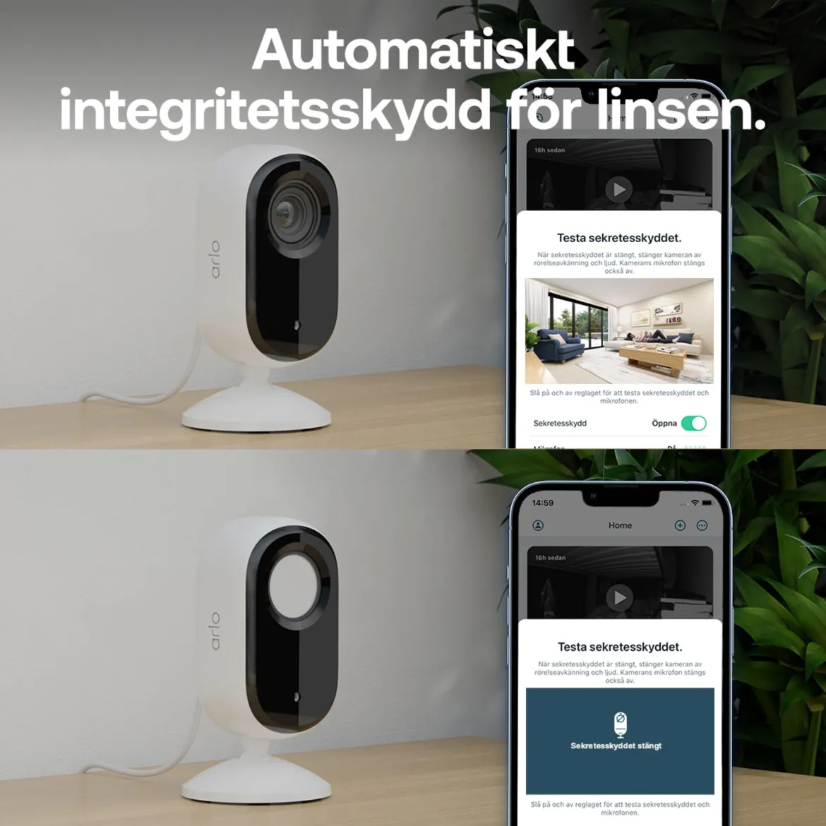 Arlo Essential 3 2K - Overvågningskamera indendørs - 2-pak