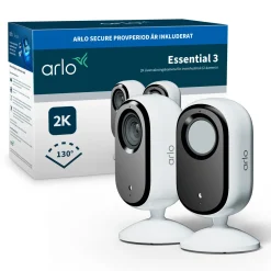 Arlo Essential 3 2K - Overvågningskamera indendørs - 2-pak
