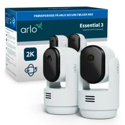 Arlo Essential 3 2K PTZ - Overvågningskamera til indendørs brug - 2-pak