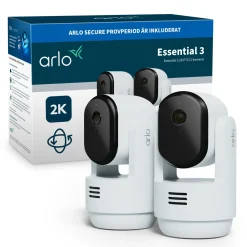 Arlo Essential 3 2K PTZ - Overvågningskamera til indendørs brug - 2-pak
