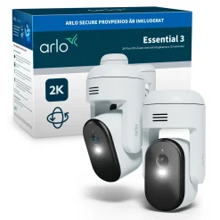 Arlo Essential 3 2K PTZ trådløst overvågningskamera, 2-pak