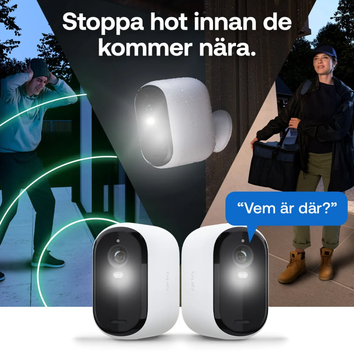 Arlo Essential 3 XL 2K - Trådløs overvågningskamera - 3-pak