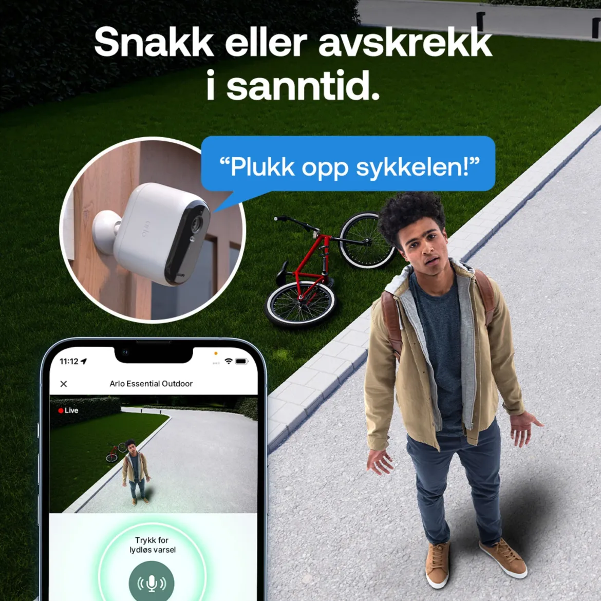 Arlo Essential 3 XL 2K - Trådløs overvågningskamera - 3-pak