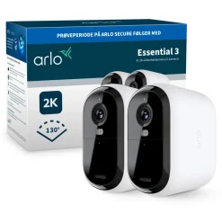 Arlo Essential 3 XL 2K - Trådløs overvågningskamera - 2-pack