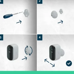 Arlo Essentiel HD XL Overvågningskamera 2-pakke