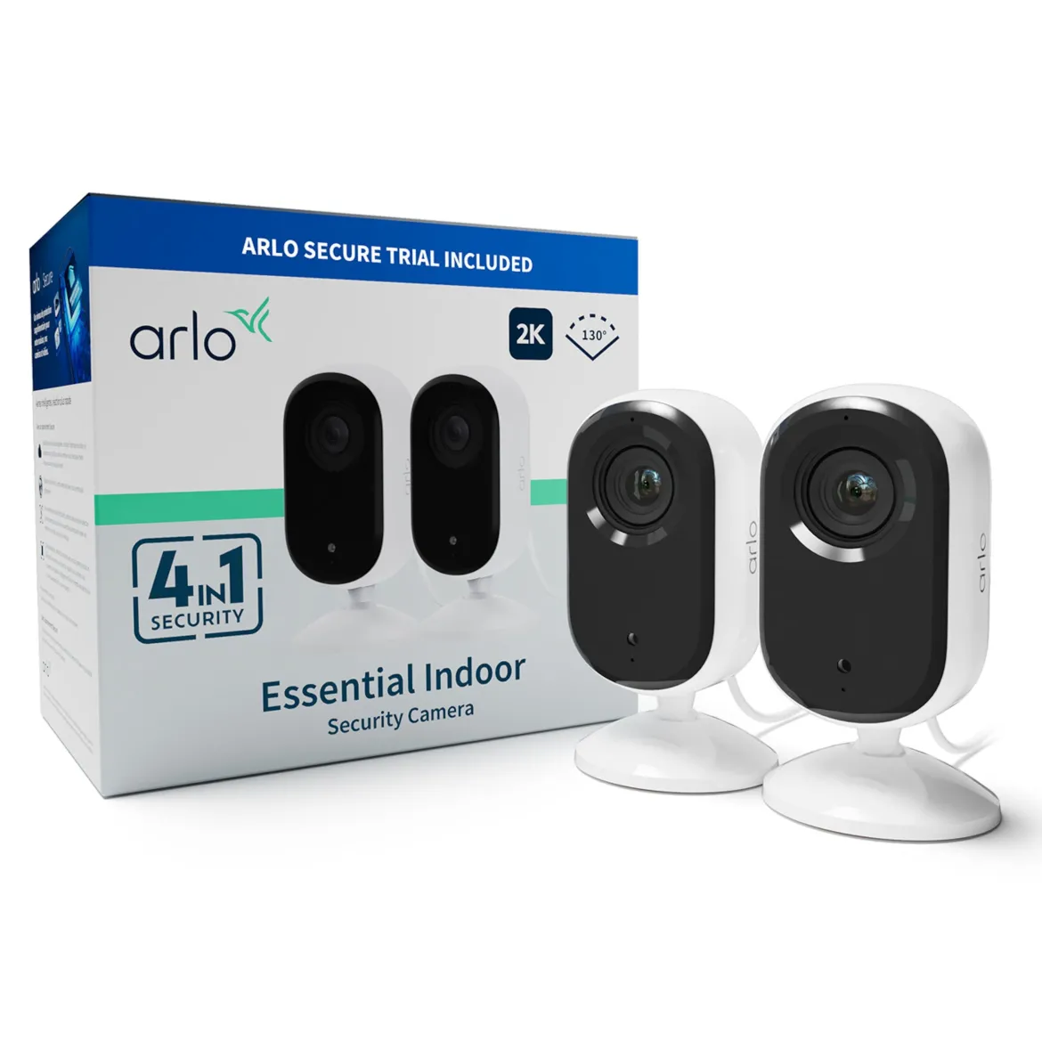 Arlo Essentiel 2K indendørskamera 2-pakke