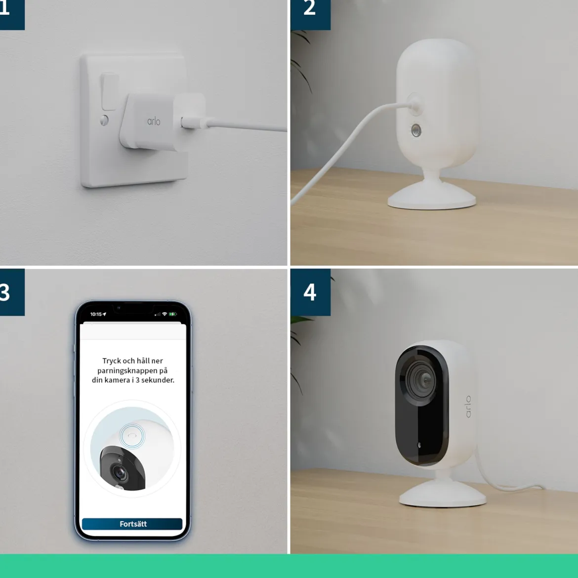 Arlo Essentiel 2K indendørskamera 2-pakke