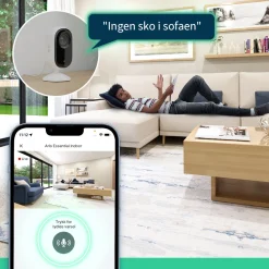 Arlo Essentiel 2K indendørskamera 2-pakke
