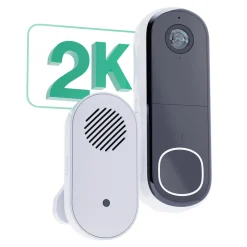 Arlo Essentiel 2K trådløs videodørklokke med Chime 2