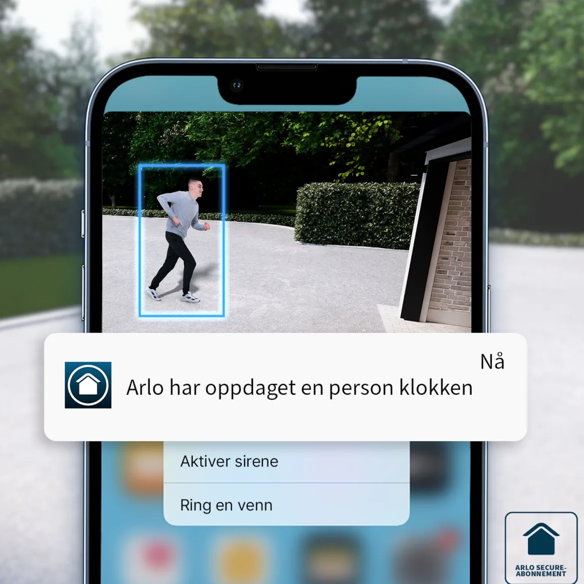 Arlo Essentiel 2K trådløs videodørklokke med Chime 2