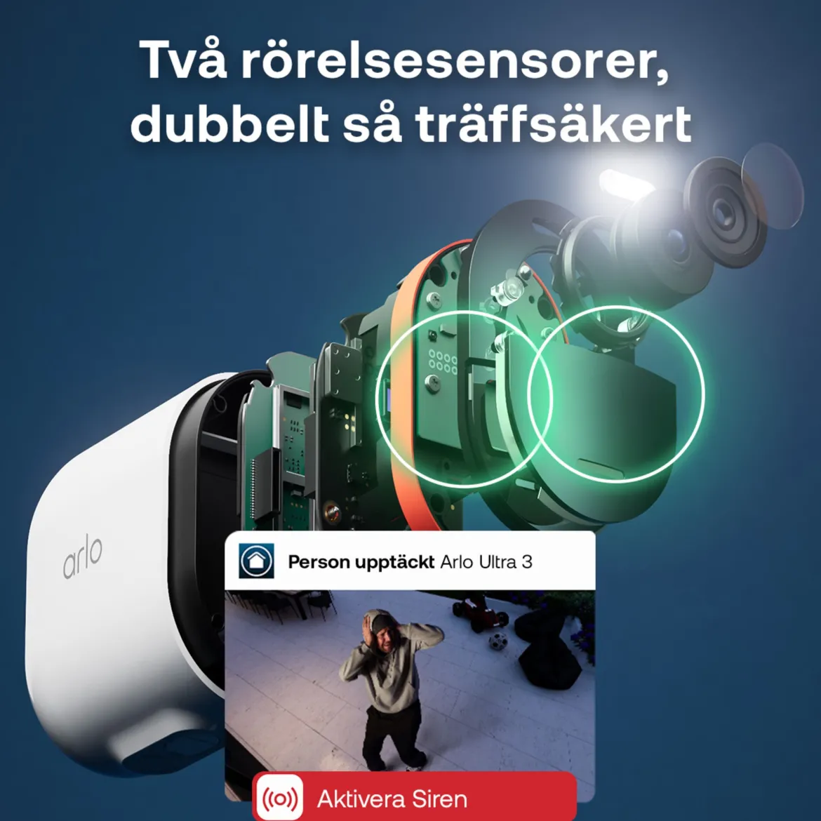 Arlo Ultra 3 4K - Trådløs overvågningskamera - 2-pak