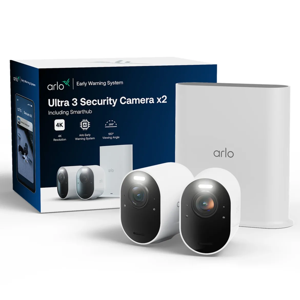 Arlo Ultra 3 4K - Trådløs overvågningskamera - 2-pak
