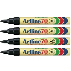 Artline Tuschpenna 70 Sort 4-pak