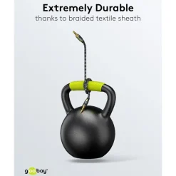 AUX-lydkabel 3,5 mm - 1 m