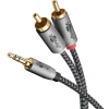 AUX 3,5mm jack til stereo RCA - 0,5m
